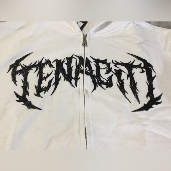 Tenaciti Puff Graphic Zip Up Hoodie with Hood and Arm Zippers Mens M - Picture 3 of 11